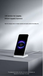 Xiaomi 30W Wireless Charger Vertical Fast Charging for Xiaomi Mi 14/13/12/11 Series for Redmi K70/K60 Series for IPhone Series