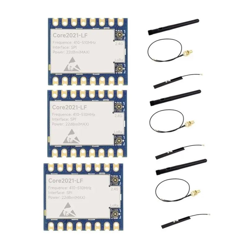 Lorawan Lora Dual Band Module 410Mhz-510Mhz LR2021 3PCS Core2021-LF Core2021 Low Power Multi-Protocol Iot For Smart Home