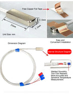 Adhesive RTD Stick-on Temperature Sensor Surface Mount RTD Pasted Type Surface End RTD Self-Adhesive RTD