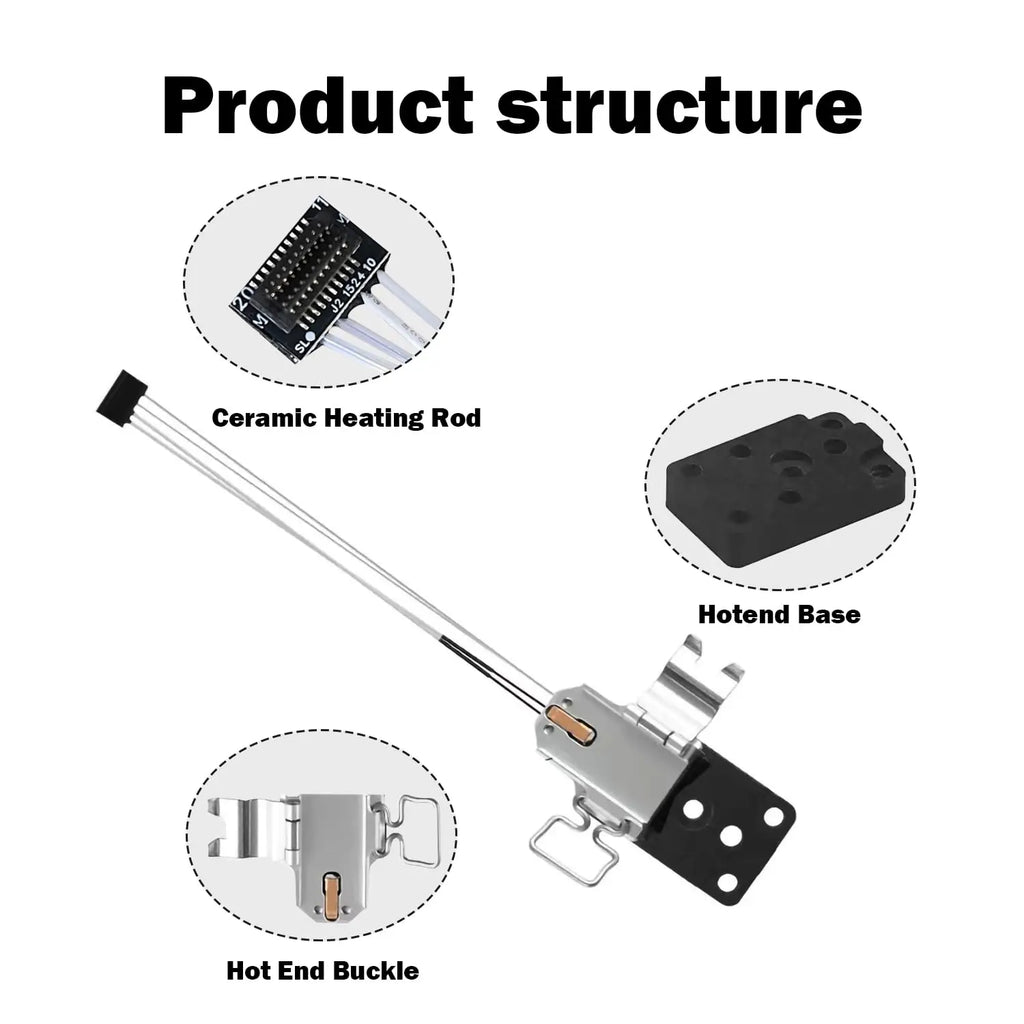 Heating Assembly Kit for A1/A1 Mini Hot End Heating Component with Heater Cartridge and Thermistor Temperature Sensor for Bambu