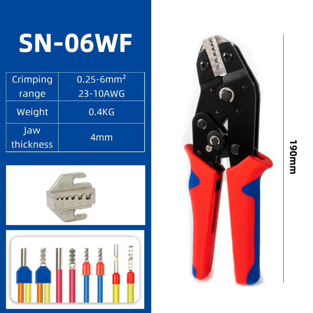 Crimping Tool For Dupont JST MOLEX Terminals,No/Pre Insulated Ferrules,Butt Connectors,Solar & Coax Connectors SN-58B 2549 2546B
