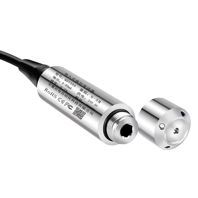 IP68 Water Level Sensor Transmitter 4-20mA, 0-10V RS485 Output 5M 6m, 8m, 9m, 10m Range Liquid Pressure Transducer