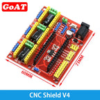 3D Printer CNC Shield V3/V4 Engraving Machine / A4988/DRV8825 Stepper Motor Driver Expansion Board V3.0 for Arduino UNO R3 NANO