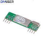 433MHz RF Receiver Module Superheterodyne RXB6 High Sensitivity Low Power for ESP8266 IoT 3.3V 5V