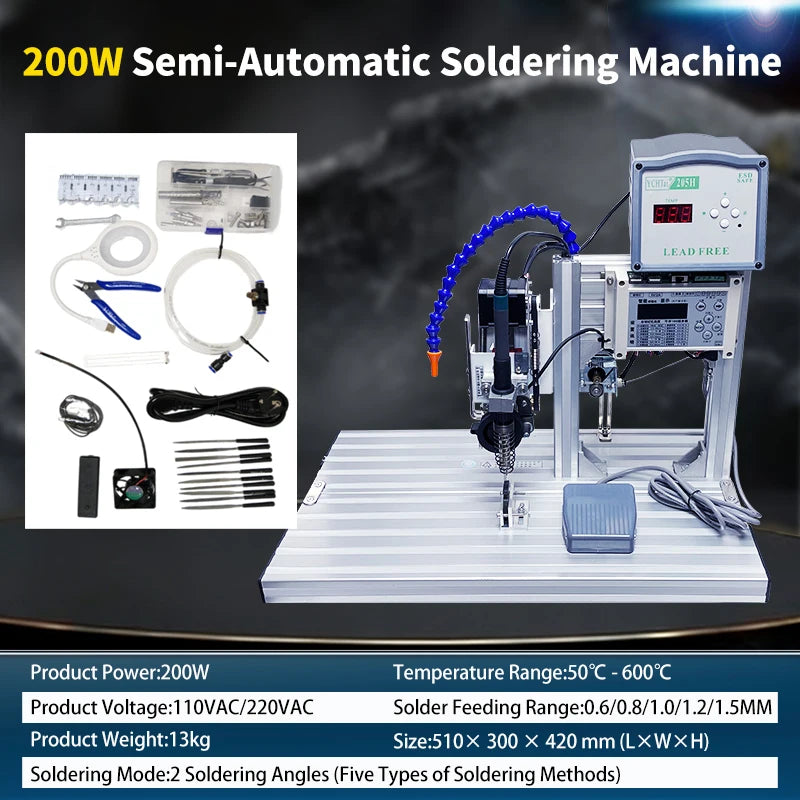 Semi-automatic Soldering Machine Foot Pedal Stable 110V/220V Soldering Station Spot Welder for USB/Aviation Plugs & Motor Wiring