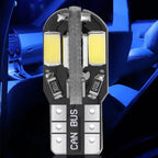 10PCS W5W T10 LED Bulbs Canbus 5730 8SMD 12V 6000K for Car Turn Signal Reading Brake Trunk Hood Width Clearance Lights