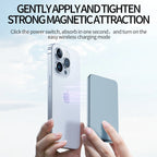 New Ultra Thin Alloy Powerbank Magnetic Power Bank Wireless Fast Charger For iPhone 16 15 14 13 12 Backup Battery For Magsafe