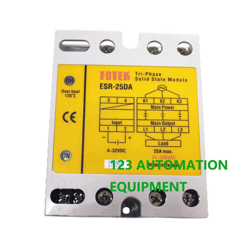 Authentic New FOTEK ESR-25DA 40DA 60DA 80DA 100DA 25DA-H 40DA-H 60DA-H 80DA-H 100DA-H Solid State Relay 3 Phase SSR Triac