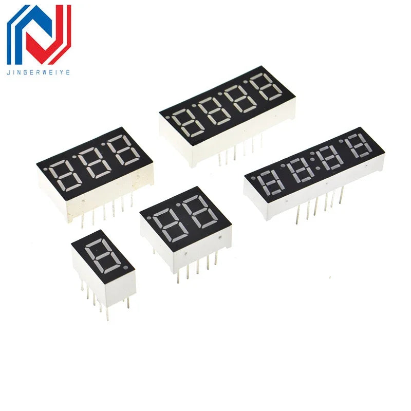 5PCS 0.28/0.36/0.4/0.56 inch 0.36inch 7 Segment 1/2/3/4 Bit Red Digital Tube Common Cathode/Anode LED Digit Display 1Bit/2Bit