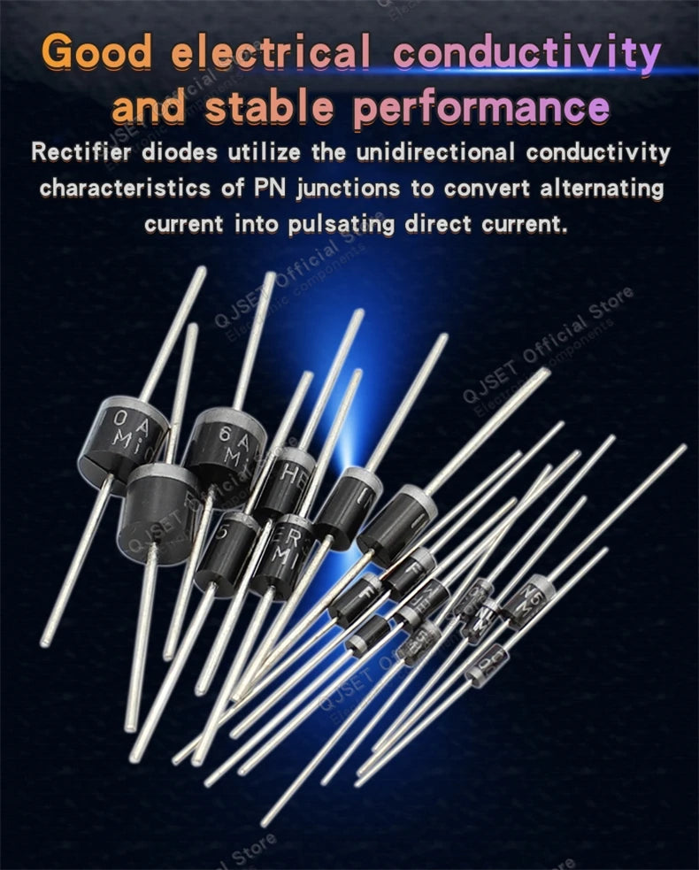 20pcs DIP Rectifier Diodes IN4007 IN4001 IN4002 IN4004 IN4005 1A 1200V 50V 100V 400V 600V DO-41 1N4007 1N4001 1N4002 1N4004 4005