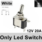 Auto Car Boat Truck 12V LED Toggle Switch Light Illuminated 3pin ON Off 20A with Safety Aircraft Flip Up Cover Guard Red Green
