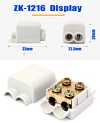 Parallel Wire Splitter Without Cutting, High-Power T-Type Main Branch Terminal Block, 1-In 2-Out for 1.5-6-10-16mm² Cables