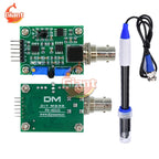 PH4502C Liquid PH Value Detection Detect Sensor Module Monitoring Control Test Module + BNC PH Electrode Probe + DS18B20 Cable