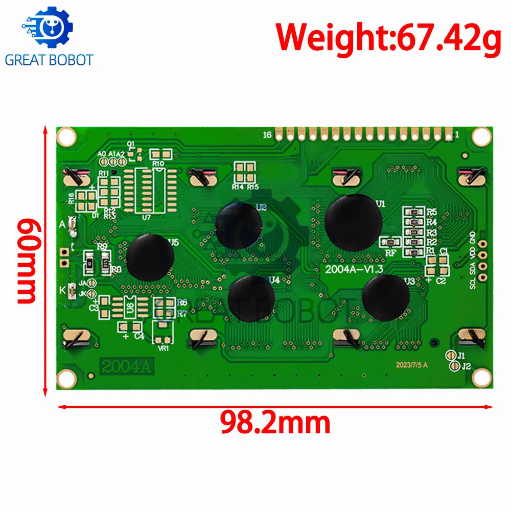 BS LCD2004+I2C 2004 20x4 2004A blue screen HD44780 Character LCD /w IIC/I2C Serial Interface Adapter Module For Arduino Module