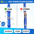 50-500Pcs Waterproof Heat Shrink Butt Connectors Solder Seal Wire Cable Terminals Electrical Splice Kit for Automotive Marine