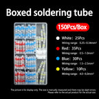 50-500Pcs Boxed Solder Seal Wire Connectors Kit 3:1 Heat Shrink Butt Connectors Waterproof Insulated Electrical Terminals