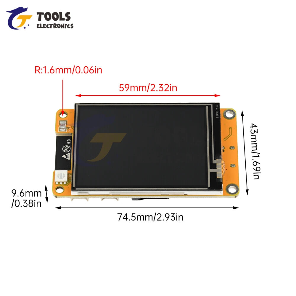 ESP32 2.4-inch 240 * 320 Capacitive Touch Display Type C WiFi BT Development Board Smart Display Screen