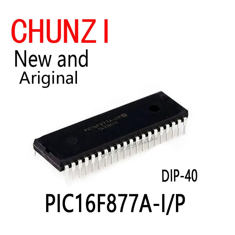 5Pcs New and Original IC PIC16F877A 16F877A Enhanced Flash Microcontrollers DIP-40 PIC16F877A-I/P