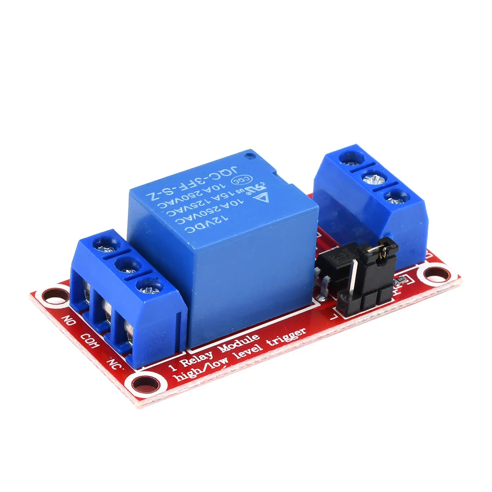 12V 1-channel relay module, using bidirectional optocoupler isolation, with strong driving capability and stable performance