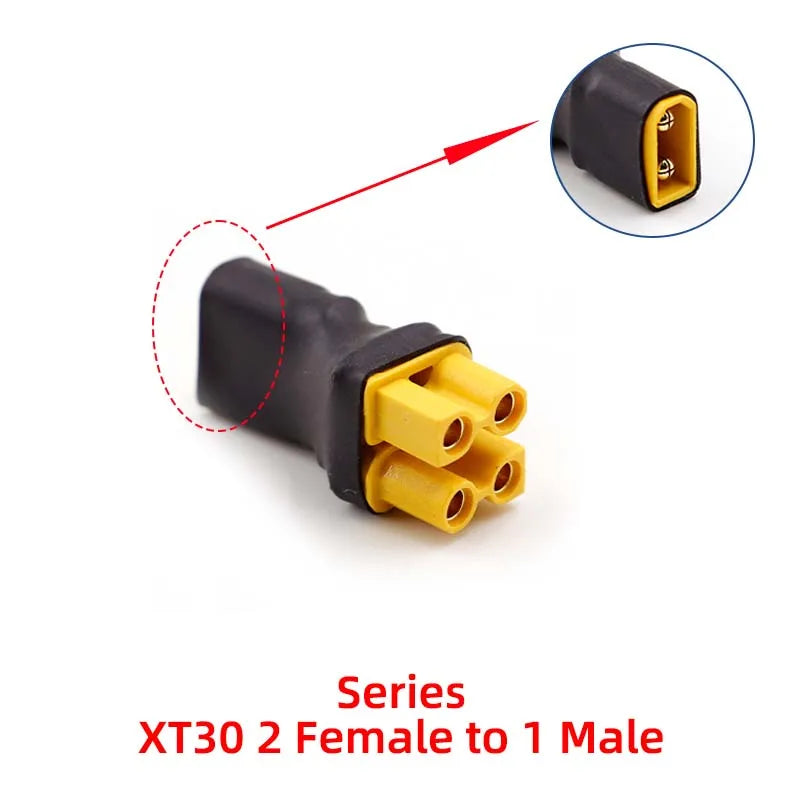 1PCS Amass Lithium Battery Adapter XT30, XT60, XT90 Series Adapter Parallel Plug