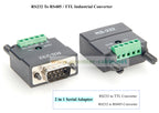 2 In 1 RS232 to RS485/TTL Serial Converter DB9 Male to 5Pin Screw Terminal Block RS232 to 3.3V/5V Interface Signal Adapter