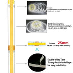 1-5M 5V USB LED Cabinet Light 320LEDs/M LED COB Strip Light Touch Sensor Dimmable Flexible Tape for DIY Backlight Decor Lighting