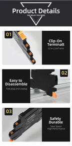 FCGK DC Control AC Slim Interface Solid State Relay Module DIN SSR Slim Relay DC Control DC 41F-1Z-C2/C4 SSR Relay DIN Rail