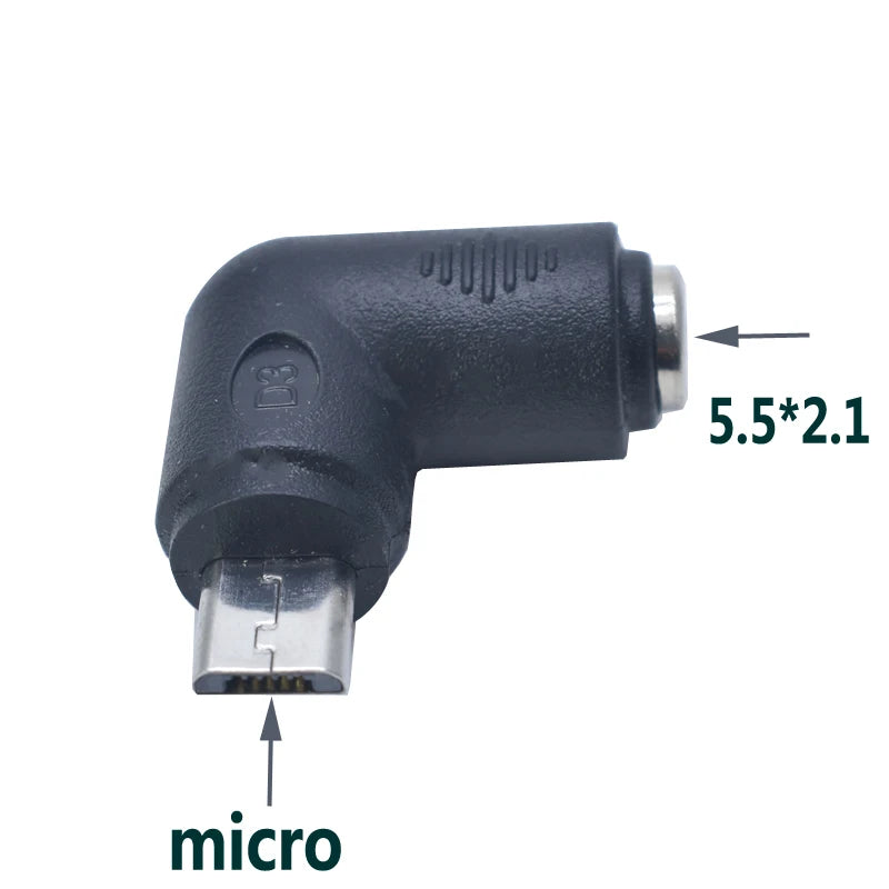 Common DC Power Male to Female 6.0*4.4 / 4.0x1.7 / 3.5*1.3 / 5.5*2.5 To 5.5*2.1 Plug Converter Notebook Laptop Adapter Connector