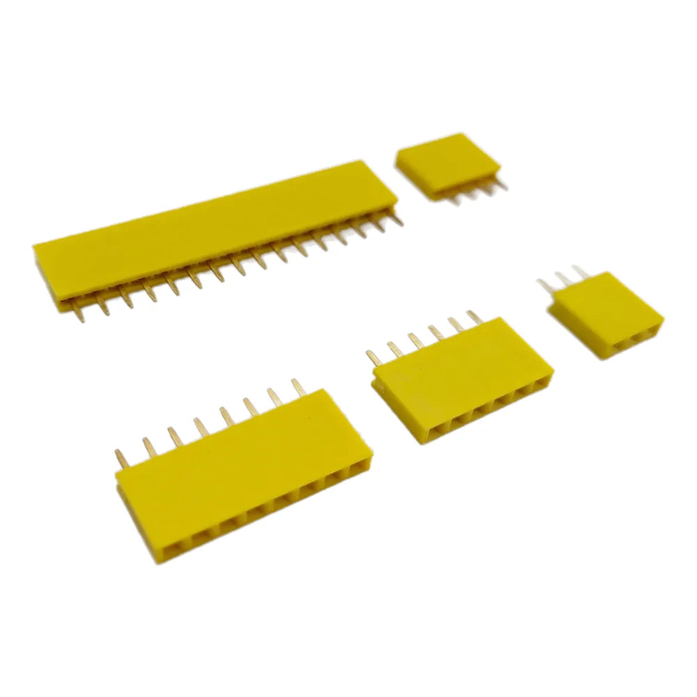 10PCS 2.54mm Pitch Single Row Female PCB Board Pin Header Connector Strip Pinheader 1x40pin Colourful Socket 2/3/4/6/8/10/16/40p