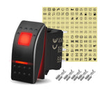12V 20A White Lens Led Rocker Switch SPST / DPDT / Latching ON-OFF / Momentary (ON)-OFF-(ON) For Carling Switch Replace