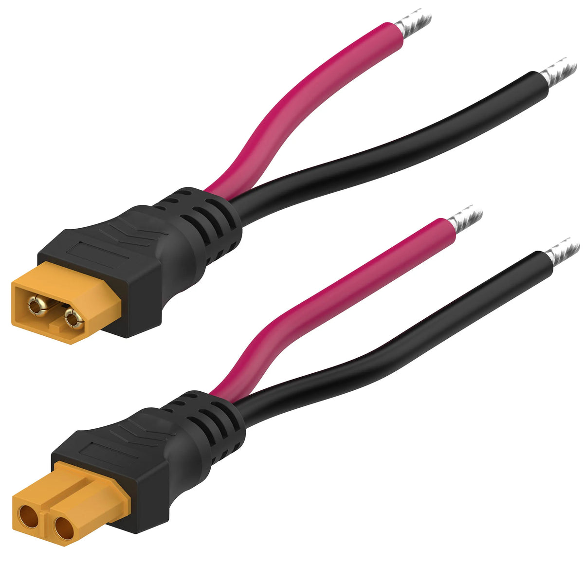 XT60 Plug Connector Female and male, with 12AWG Silicon Wire, for Balancing Cars, Drones, Toy Cars, Lithium Batteries and More
