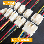 1Set 1/2/3/4/6/8P 6.3mm Automobile Harness Connector 15cm High Current Equipment Cable Male Female Plug Butt Joint 0.75mm2 18AWG
