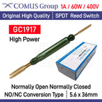 5PCS COMUS GC1917 High Power Reed Contact Switch 1A 60W 400V Normally Open Normally Closed NO NC Changeover Magnetic Sensor 36MM