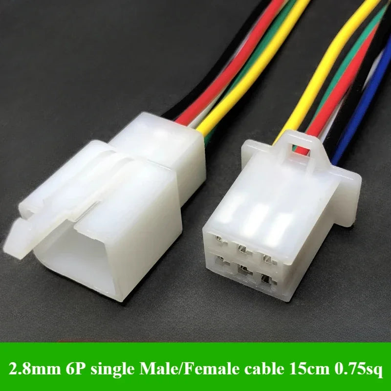 2.8mm 2/3/4/6/9 pin Automotive Quick connection Electrical wire connector Male Female cable terminal plug Kits Motorcycle