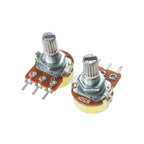 5PCS Linear Taper Potentiometer Kit WH148 B1K B2K B5K B10K B20K B50K B100K B250K B500K B1M 15mm Shaft 3Pin with Nuts and Washers