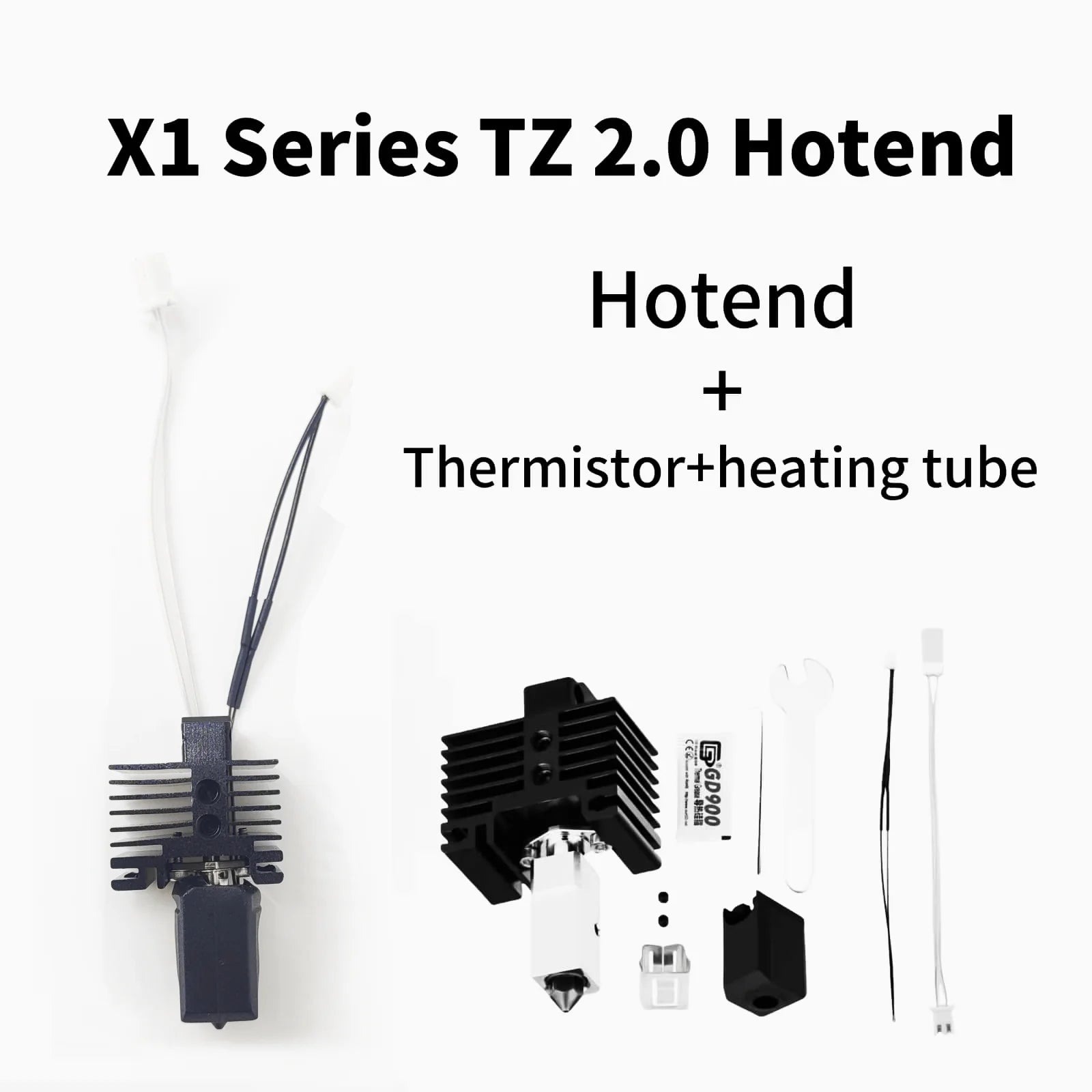 For Bambu Lab X1 Series Hotend Upgrade 2.0 Version Bambulab Bi Metal Fit Bamboo Bambu labs X1 X1C Hot End X1C Thermistor