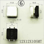10 Sets Momentary Tactile Button 4PIN SMT/DIP 12X12mm H=9.8/9/16.8mm With Cap Tact Switch Push Button Switch Micro Key Button