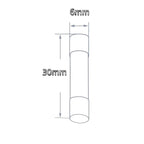75pcs Ceramic Fuse 6mm x 30mm 0.5A 1A 2A 3A 4A 5A 6A 8A 10A 13A 15A 20A 25A 30A Fuse Assortment Kit 250V 6x30mm Insurance Tube