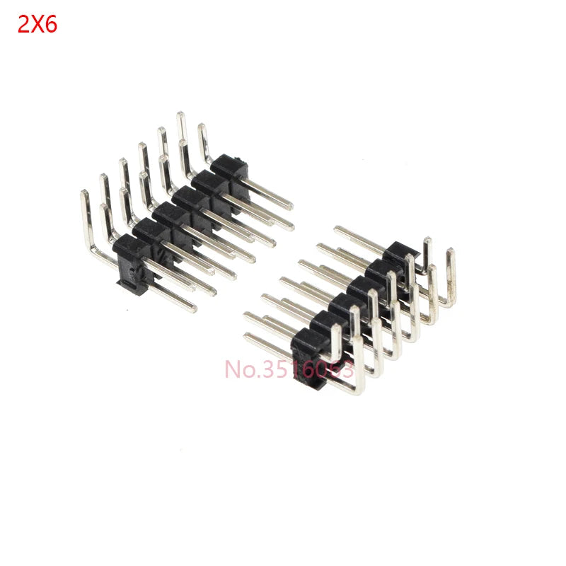 10PCS Double row MALE 2.54MM PITCH Right Angle PIN Header connector 2*2/3/4/5/6/7/8/9/10/16/20/40 PIN/P 2x/3/4/5/6/8/10/16/20/40