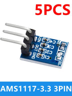 1PCS/5PCS High-Quality AMS1117-3.3 LDO Module: 5V to 3.3V DC-DC Step-Down (800mA Buck Regulator)