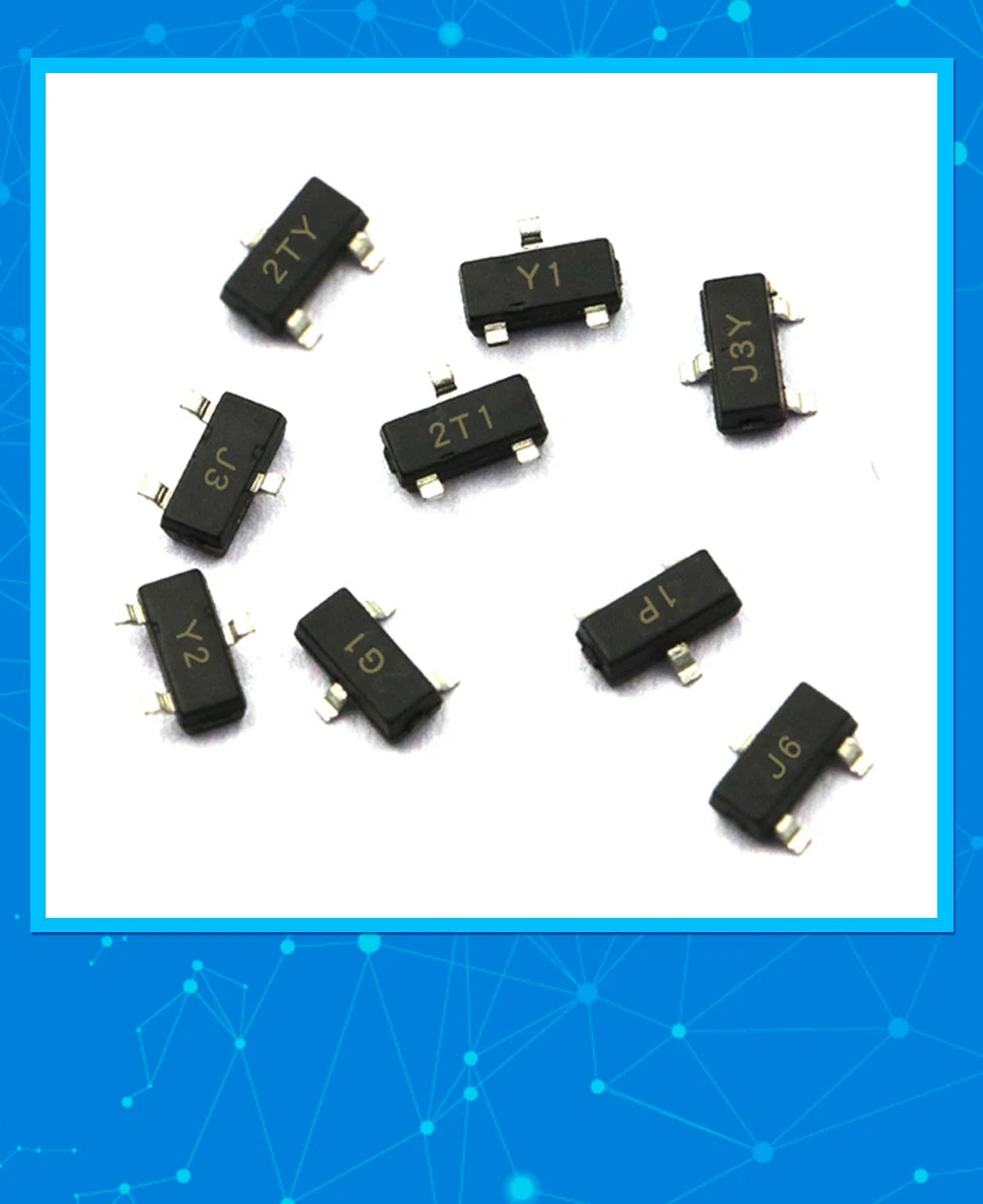 50PCS S8050 SS8550 2N4401 Printed J3Y NPN Power Transistor SMD Triode Package SOT23