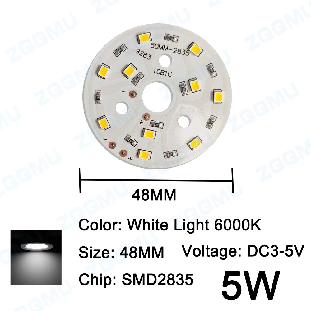 10PCS DC5V Round LED Lamp Panel 3W 5W 10W SMD5730 SMD2835 Warm White Highlight Round Round Aluminum LED Lamp Panel