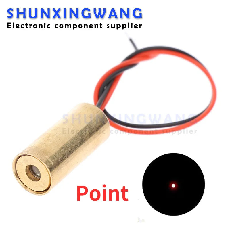 Laser Head 650nm 9mm 3V 50mW Laser Cross Diode Module Red Copper Head Line / Point / Cross Laser Diode