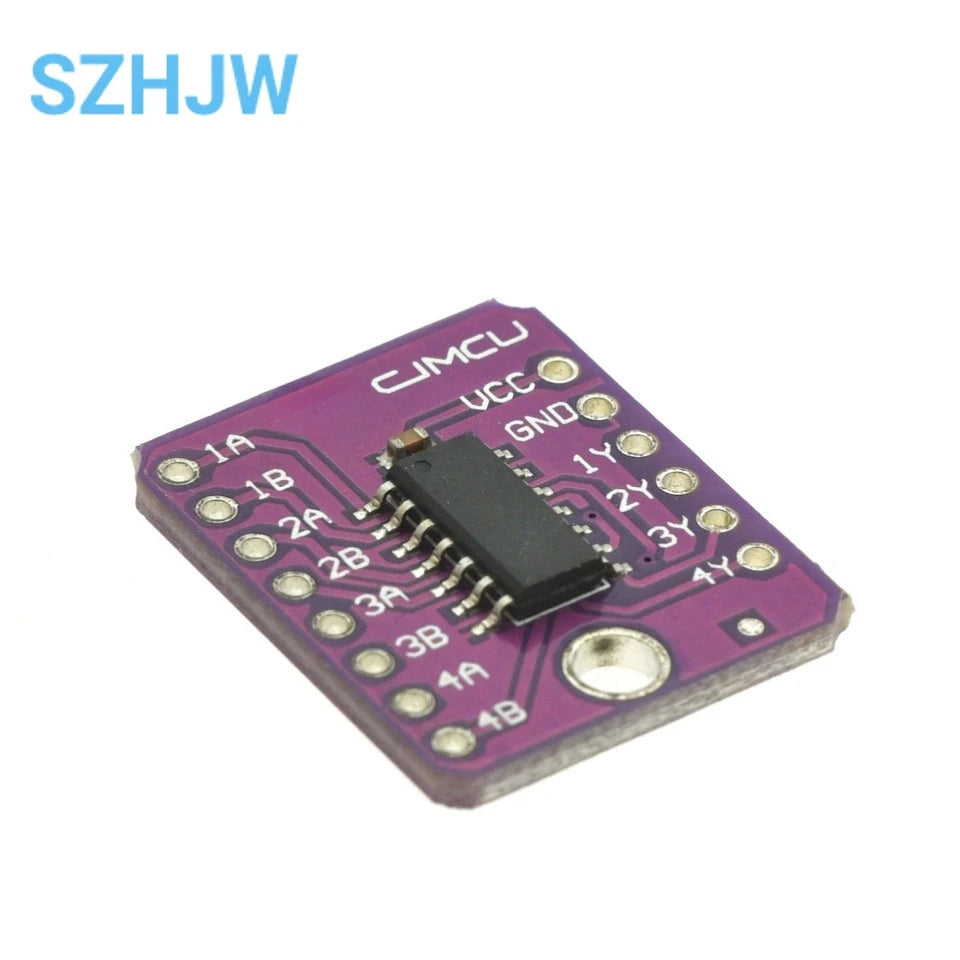 1-10PCS SN74HC00D Quad 2-Input NAND Gate IC Module DIP-14 5V Logic Level Converter for Digital Circuit DIY Electronics Projects
