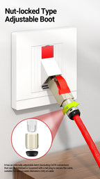 AMPCOM RJ45 Connector, CAT8 STP Tool Free Shielded Modular Plugs CAT7 CAT6A Zinc Alloy Field Termination Plug 40Gbps 2000Mhz