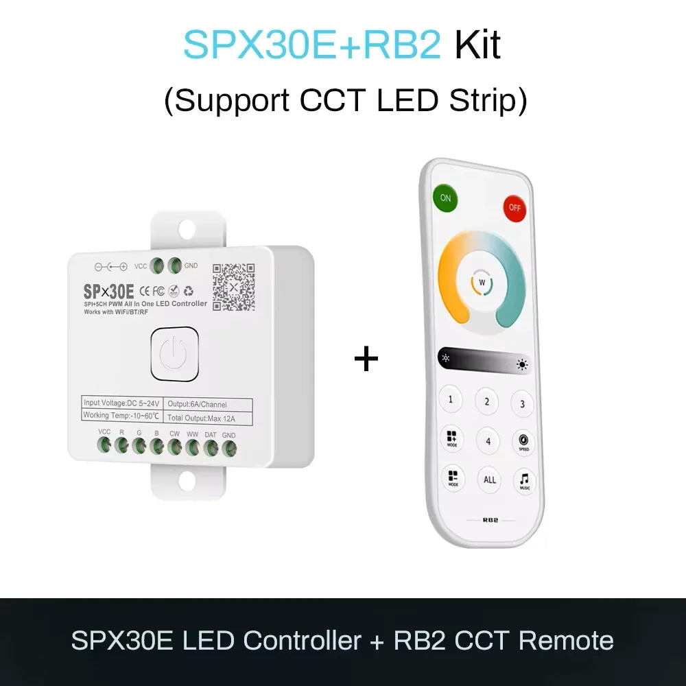 LED Controller Universal Wifi SPI Pixel Dimmer SP530E Addressable Controller PWM RGB RGBW RGBCCT LED Dim 5-24V LED Light