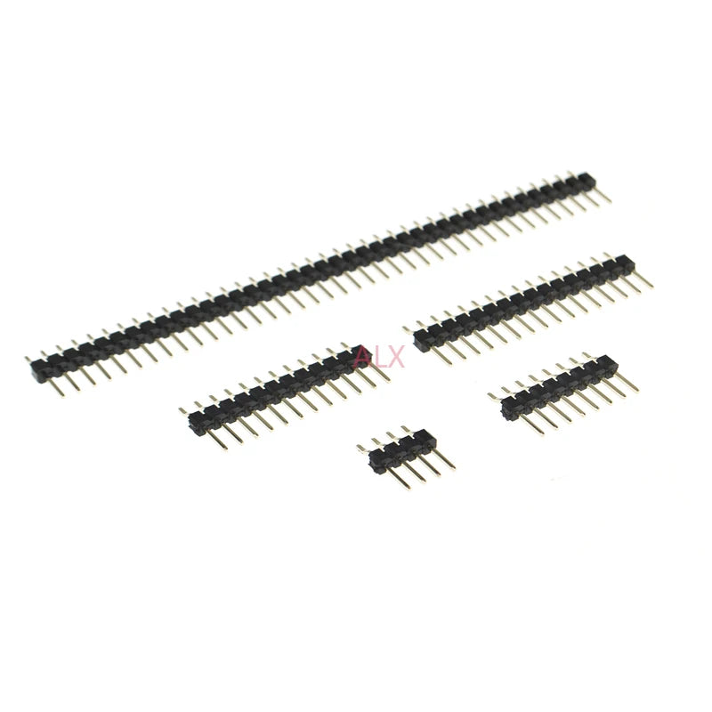 10PCS 2.54MM pitch single row right angle smd/smt pin header 1x2/3/4/5/6/8/10/12/40 pin/p pcb Surface Mount connector 3p/4p//40p