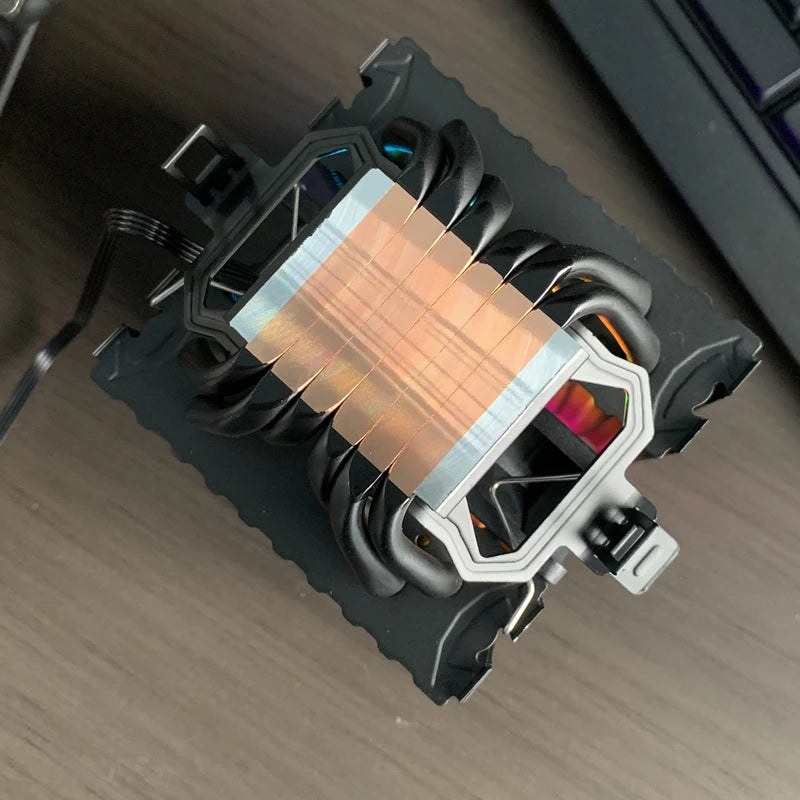 6 Heat Pipes CPU Cooler Black/White Silent RGB Cooling Fan for Intel LGA 1700 1200 1150 1151 1155 2011 X79 X99 1366 AMD AM5 AM4