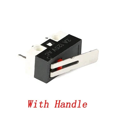 10Pcs Micro Limit Switch Mouse Button Tact Switch Without Handle / With Handle / With Handle Roller Micro Switch 1A 125V AC 3Pin