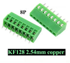 10pcs 2.54MM PCB Universal Screw Terminal Blocks Connector 2/3/4/5/6/7/8/9/10-12 Pin/Poles KF128 Straight Pin Copper